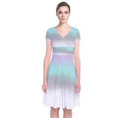 Ombre Short Sleeve Front Wrap Dress by ValentinaDesign