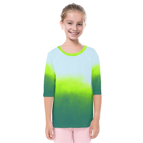 Ombre Kids  Quarter Sleeve Raglan Tee by ValentinaDesign