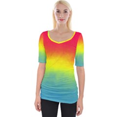 Ombre Wide Neckline Tee