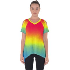 Ombre Cut Out Side Drop Tee