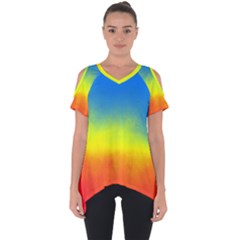 Ombre Cut Out Side Drop Tee