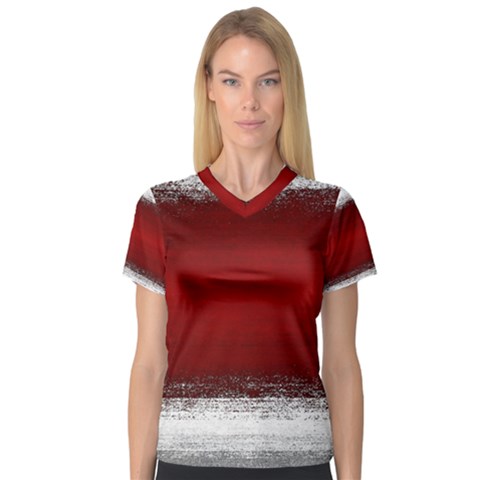 Ombre V-neck Sport Mesh Tee by ValentinaDesign