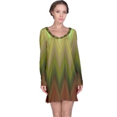 Zig Zag Chevron Classic Pattern Long Sleeve Nightdress by Nexatart