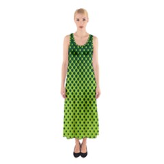 Halftone Circle Background Dot Sleeveless Maxi Dress