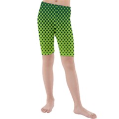 Halftone Circle Background Dot Kids  Mid Length Swim Shorts by Nexatart