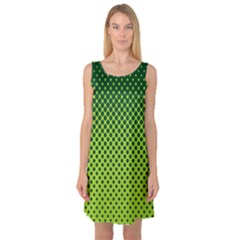 Halftone Circle Background Dot Sleeveless Satin Nightdress by Nexatart