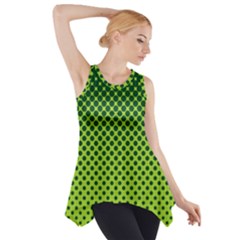 Halftone Circle Background Dot Side Drop Tank Tunic by Nexatart