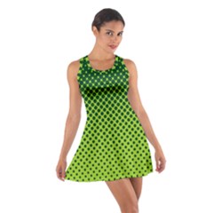 Halftone Circle Background Dot Cotton Racerback Dress by Nexatart