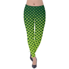 Halftone Circle Background Dot Velvet Leggings by Nexatart