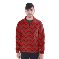 Background Retro Red Zigzag Wind Breaker (men)