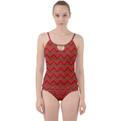 Background Retro Red Zigzag Cut Out Top Tankini Set by Nexatart