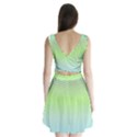 Green Line Zigzag Pattern Chevron Split Back Mini Dress  View2