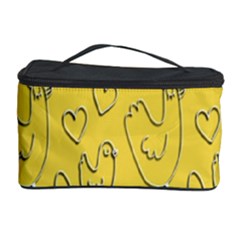 Chicken Chick Pattern Wallpaper Cosmetic Storage Case by Nexatart