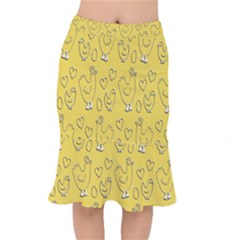 Chicken Chick Pattern Wallpaper Mermaid Skirt