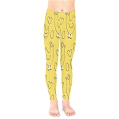 Chicken Chick Pattern Wallpaper Kids  Legging by Nexatart