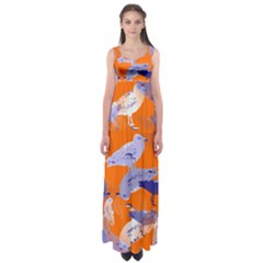 Seagull Gulls Coastal Bird Bird Empire Waist Maxi Dress by Nexatart