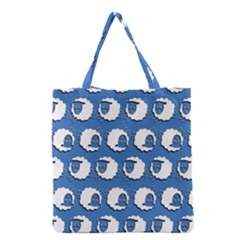 Sheep Pattern Wallpaper Vector Grocery Tote Bag by Nexatart