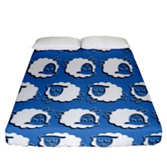 Sheep Pattern Wallpaper Vector Fitted Sheet (queen Size) by Nexatart