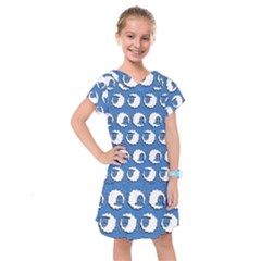 Sheep Pattern Wallpaper Vector Kids  Drop Waist Dress