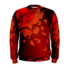 Cherry Blossom, Red Colors Men s Sweatshirt by FantasyWorld7