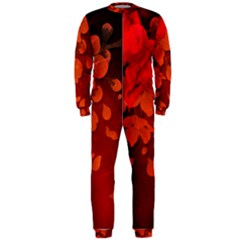 Cherry Blossom, Red Colors Onepiece Jumpsuit (men)  by FantasyWorld7