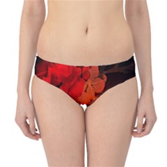 Cherry Blossom, Red Colors Hipster Bikini Bottoms by FantasyWorld7