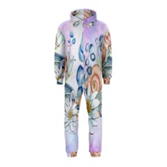 Snail And Waterlily, Watercolor Hooded Jumpsuit (kids) by FantasyWorld7