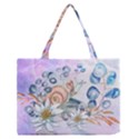 Snail And Waterlily, Watercolor Zipper Medium Tote Bag View1