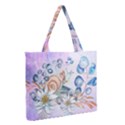 Snail And Waterlily, Watercolor Zipper Medium Tote Bag View2