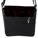 Dark Red Flourish Flap Messenger Bag (S) View1