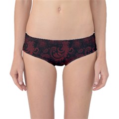 Dark Red Flourish Classic Bikini Bottoms by gatterwe