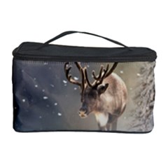 Santa Claus Reindeer In The Snow Cosmetic Storage Case by gatterwe