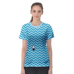 Chevron Shark Pattern Women s Sport Mesh Tee