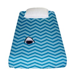 Chevron Shark Pattern Fitted Sheet (single Size) by emilyzragz