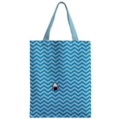 Chevron Shark Pattern Zipper Classic Tote Bag by emilyzragz