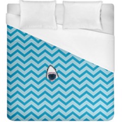 Chevron Shark Pattern Duvet Cover (king Size) by emilyzragz