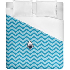 Chevron Shark Pattern Duvet Cover (california King Size) by emilyzragz