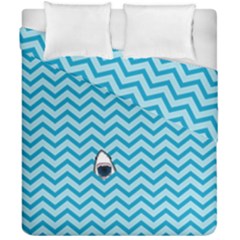 Chevron Shark Pattern Duvet Cover Double Side (california King Size) by emilyzragz