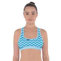 Chevron Shark Pattern Cross Back Sports Bra