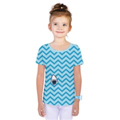 Chevron Shark Pattern Kids  One Piece Tee