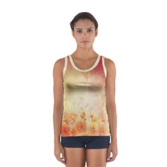 Flower Power, Cherry Blossom Sport Tank Top  by FantasyWorld7