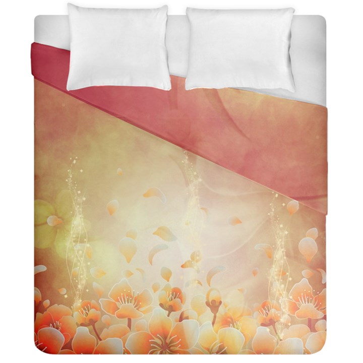 Flower Power, Cherry Blossom Duvet Cover Double Side (California King Size)