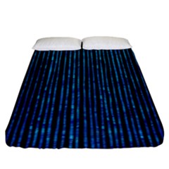 Stylish Abstract Blue Strips Fitted Sheet (king Size) by gatterwe