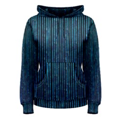 Stylish Abstract Blue Strips Women s Pullover Hoodie by gatterwe