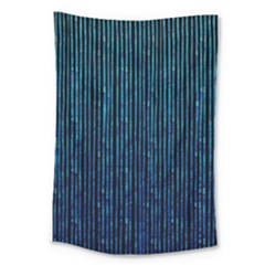 Stylish Abstract Blue Strips Large Tapestry by gatterwe