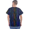 Stylish Colorful Strips Men s V-Neck Scrub Top View2