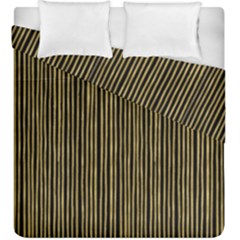 Stylish Golden Strips Duvet Cover Double Side (king Size) by gatterwe