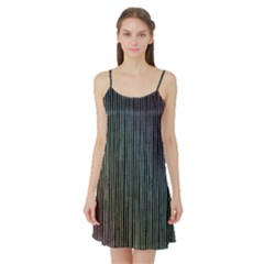 Stylish Rainbow Strips Satin Night Slip by gatterwe