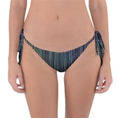 Stylish Rainbow Strips Reversible Bikini Bottom by gatterwe