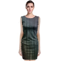 Stylish Rainbow Strips Classic Sleeveless Midi Dress by gatterwe